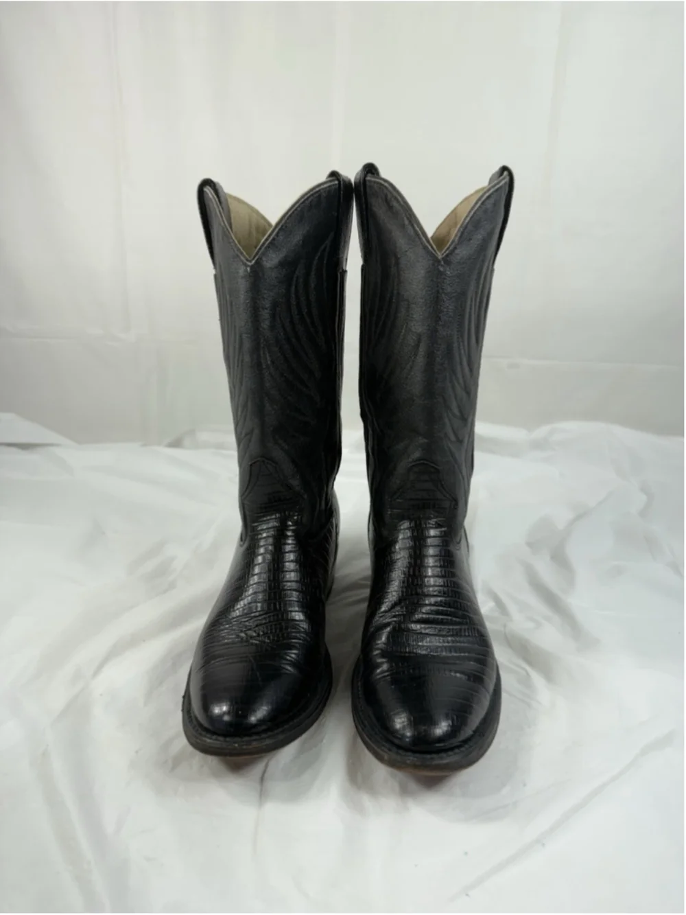 Rio Bravo Black Leather Western/Cowboy Boots boys size 3.5